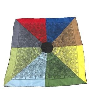 Imperial Silk Handkerchief Made In Italy Hand Rolled Square Colorful